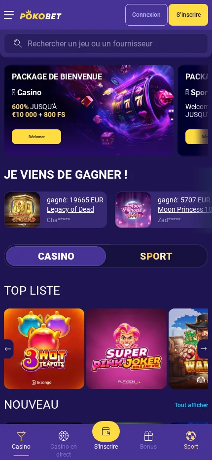 PokoBet mobile application